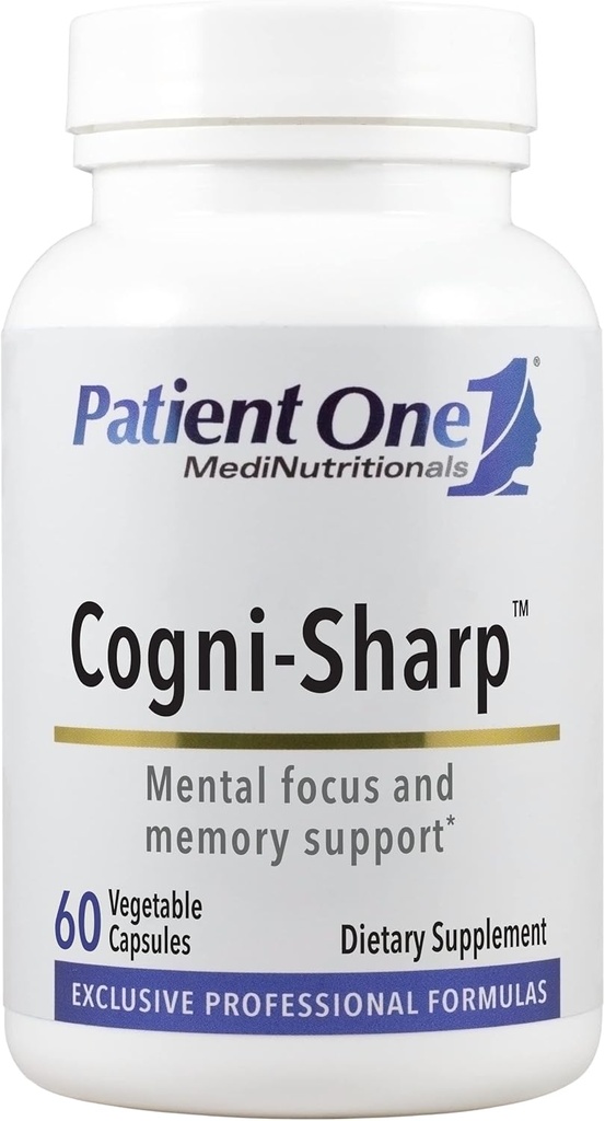 Patient One Colnigan-Sharp 124; Suplemen untuk Mendukung Pengalihan, Fokus dan Kejelasan Mental * A124; dengan Gingko, Singa Mane, Bacopa dan Lebih 124; 60 Capsules
