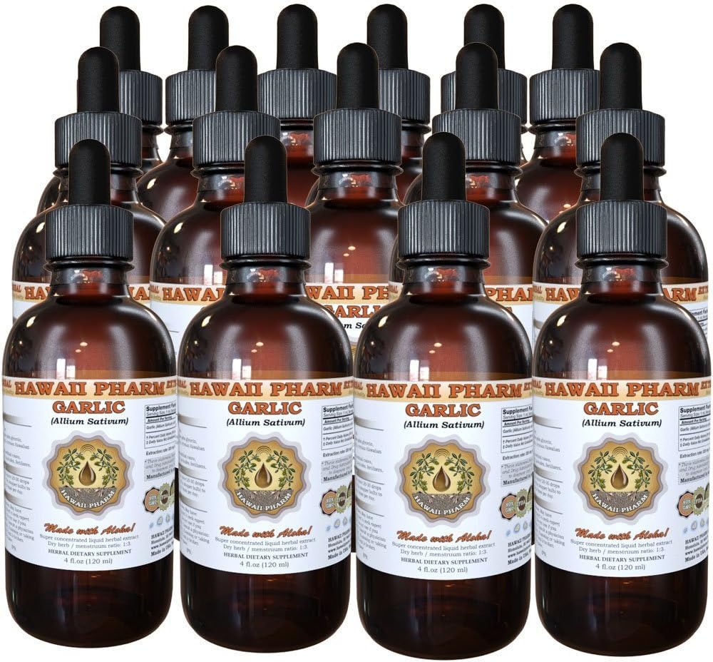 Hawaii Pharm Bawang putih (Allium sativum) Cair Extract 15x4 Oz