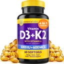 Lab InnovixLabs Vitamin D3 K2- 5000 IU Vitamin D3 plus 600 mcg Vitamin K2 MK4 dan MK7 untuk Max Calcium Absorpsi, Support Bone, Imune, Heart Health, 3 Party Tested, Gluten Free, 60 Softgels