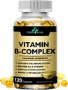 Max Strong Vitamin B-Complex + CoQ10 + Vitamin C - High Potency Natural Supplemen Energi & Metabolisme - 120 Softgels, Supply 60 Hari