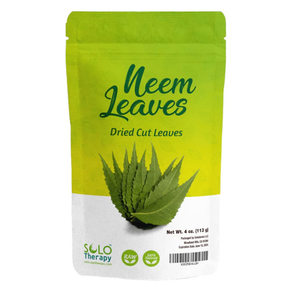 Neem Dryed Cut Leaves, 4 oz., Margosa Leaves, Azadirachta Indica, Realiable Bag, Product From India, Packaged in the USA (4 oz)
