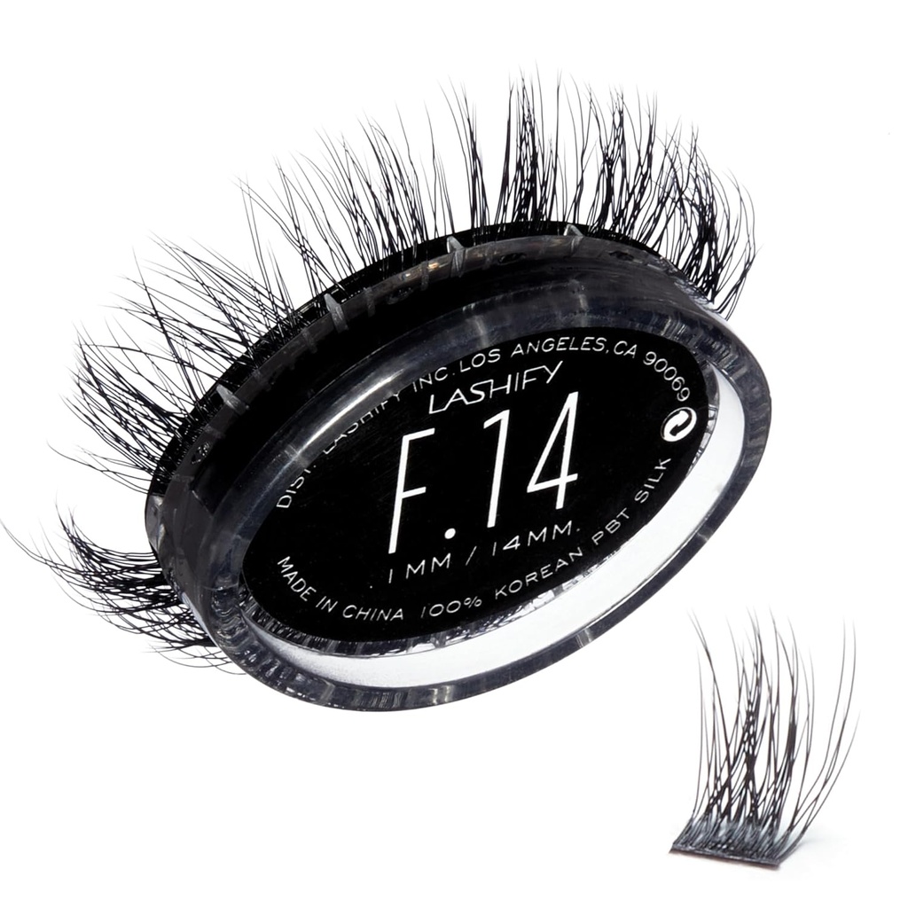 Lashify Fluffy 14mm Gossamer Extensions Refill, Black, Easy False Lashes To Add Fullness and Dimension