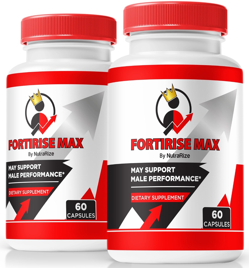 (2 Paket) Fortirise Max, Fortirise Max Resmi untuk Pria - Support Stamina and Energy Levels, All Natural Formula To Dukung Performance and Overall Health, Fortirise Max Pills Review (120 Capsules)