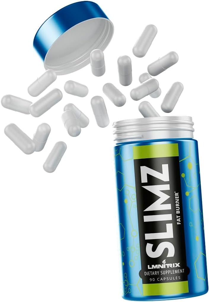 SLIMZ Fat Burner & Mood Enhancer - Diet Pills That Worls - Weight Loss Suplement - Loss Weight, Get Leid of Stress and Take Control of Your Wellness Journey - 90 Capsules