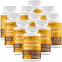 Suplemen Lipomal Tocotrienol 1000mg - High Biovability Vitamin E Tocotrienol, 95% Delta & 5% Gamma Tocotrienol Capsules Dukung Skin, Bone, Antioxidant, 600 Softgels