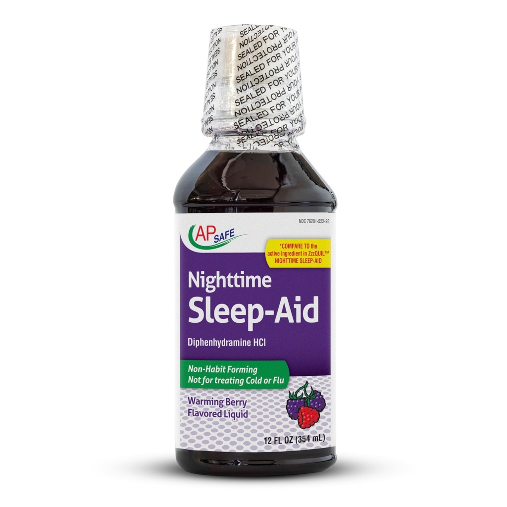 Malam hari Tidur-Aid Liquid untuk Dewasa, AP Aman