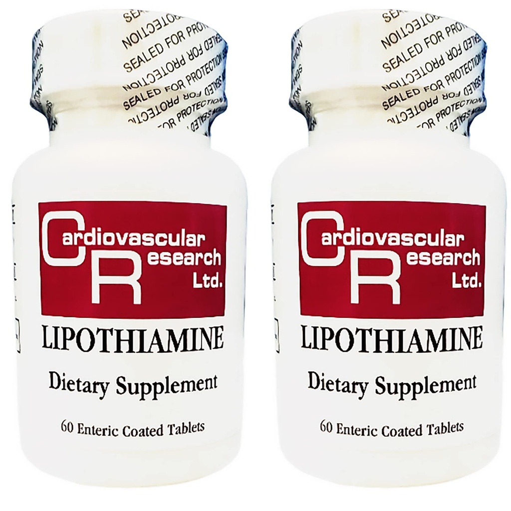 Cardiovaskular Research Lipothiamine B Tambahan 120 tablet - Vitamin B1 Sekarang dengan Alpha Lipoic Acid - 2 X 60 Count