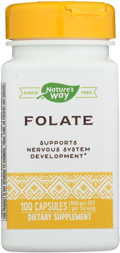 Nature 's Way-Folic Acid, 800 mcg, 100 Kapsul