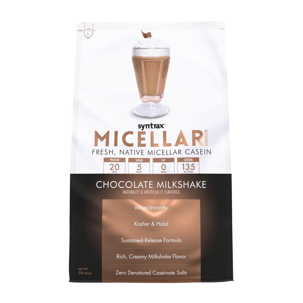 Syntrax Nutrection Mivault Creme, Fresh, Native Miveloft Casein, Chocolate Milkshake, 2 lb