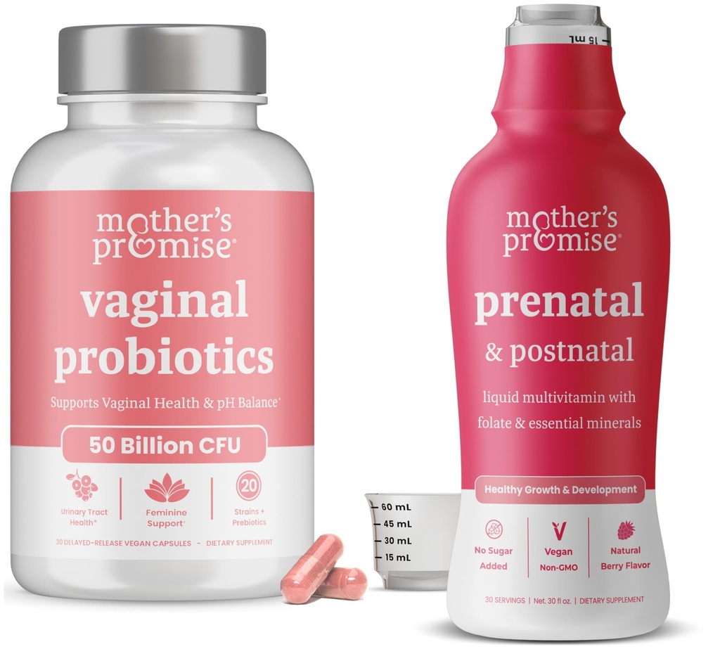 Promise Prenatal & Postnatal Multivitamin Liquid & Vaginal Propoles untuk Perempuan Bundle