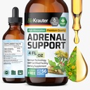 BIO KRAUTER Adrenal Dukung Pengaruh - Rhodiola & Ashwagandha Suplemen - Dukungan Mood Vegan Menjatuhkan 4 Fl.Oz.
