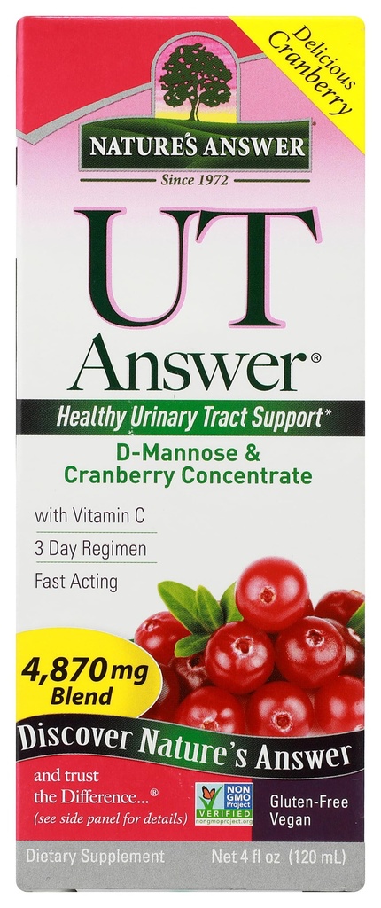 Sistem Trakta UT Jawaban Alam 124; Sistem Trakta Uriner Mendukung Atlas 124; Cranberry Flavor Ditary Suplemen 12.4; Alcohol- Bebas, Gluten- Bebas, Tidak Diuji pada Hewan & Vegan 4oz