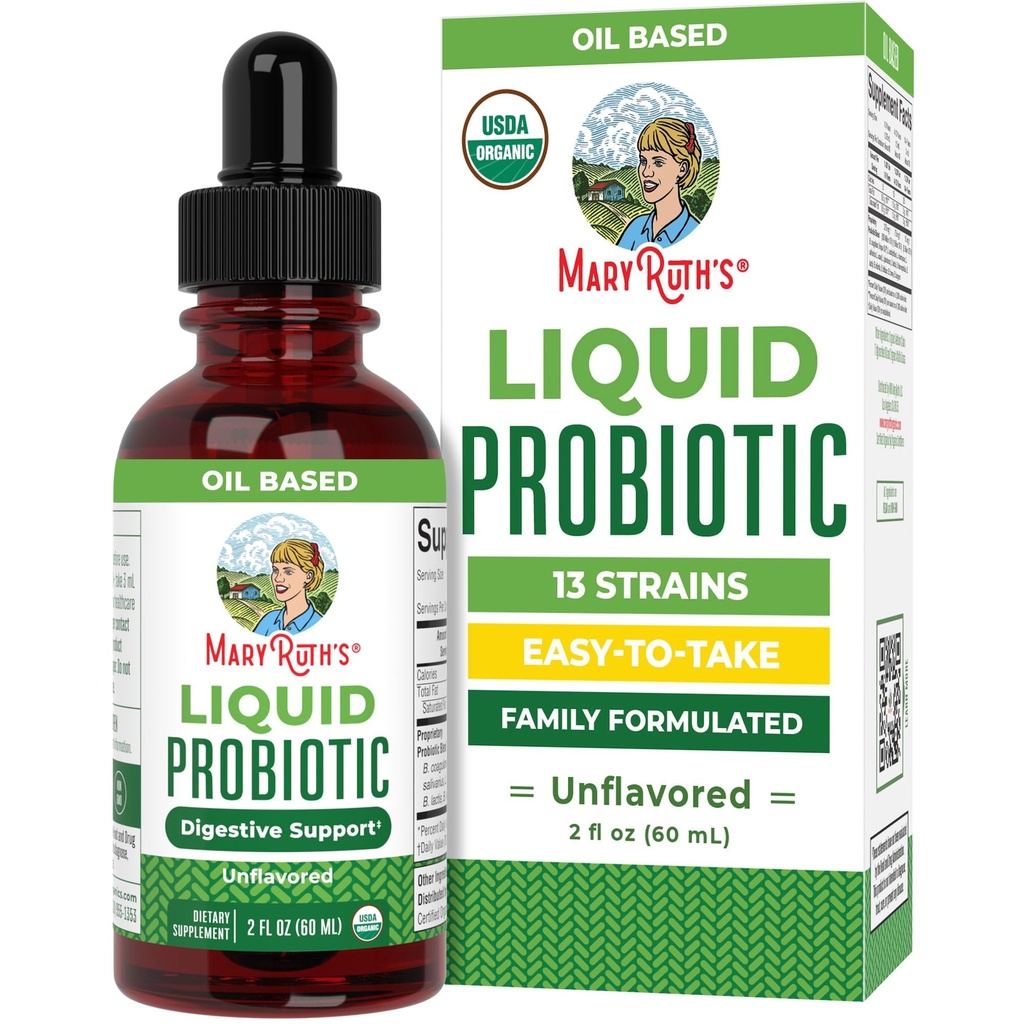 MaryRuth Organics USDA Organic Liquid Probiotic 124; Digetical Health 124; Progories for Women, Men, Kids 124; Aciologilus Probiotic 124; Vegan 124; Travel Friendly 124; 20 Services