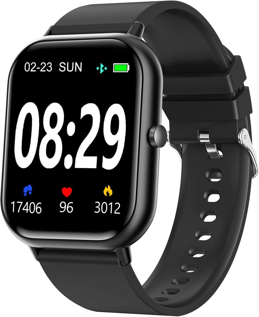 Smart Watch for Men Women SmartWatch 1.83 "for iPhone Samsung Android Phone Compatible, Fitness Tracker Watch with Pedomester, Heart Rate / Sleep Monitor, Blood Oxygen, IP68 Waterproof
