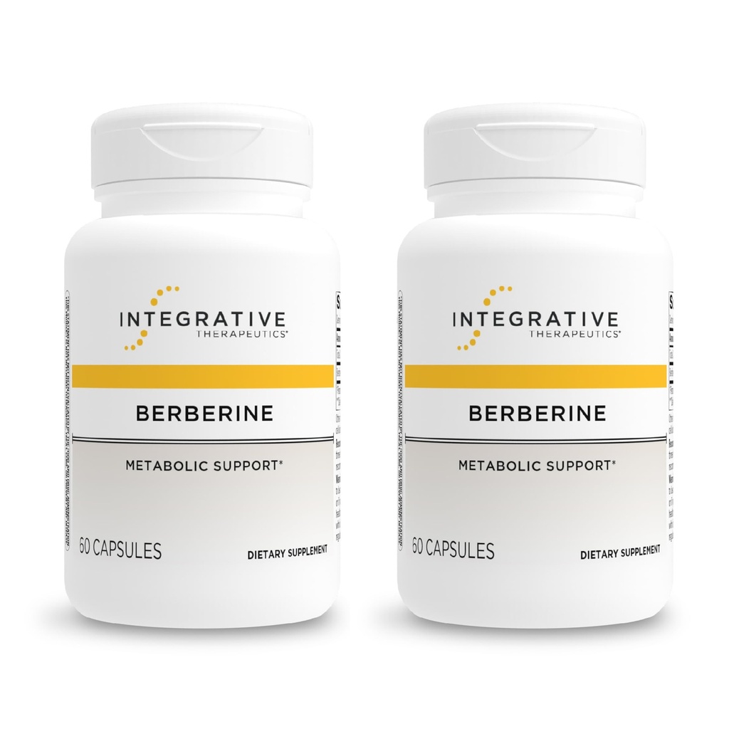 Terpadu Therapeutics Berberine - Tambahan untuk Metabolisme Energi Sel & Metabolik * - Dairy- Free & Gluten- Free - 120 Capsules (120 Hamba)