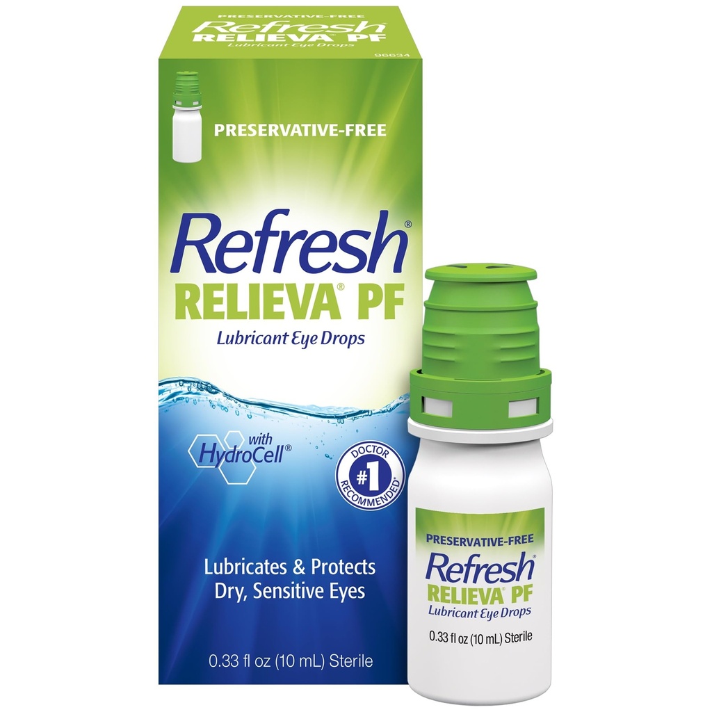 Refresh RELIEVA Preservative- Free Tears Lubricant Eye Drops, 0.33 fl oz (10 mL)