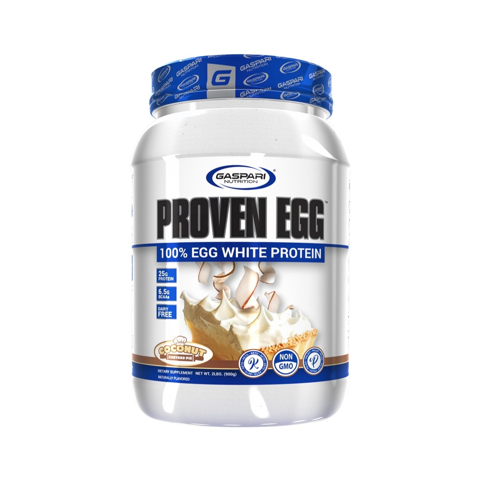 Nutrisi Gaspi Prove Egg, 100% Egg White Protein, 25g Protein, Keto Friendly, Dairy and Laktosa Free, Soy Free (2 pon, Custard Coconut)