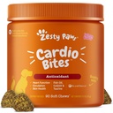 Zesty Paws Cardiovascular Dukungan untuk Dogs - Taurine for Dogs - dengan CoQ10, L Carnitine & Sea Buckthorn - Senior Heart Health - AlskOmega Fish Oil Omega 3