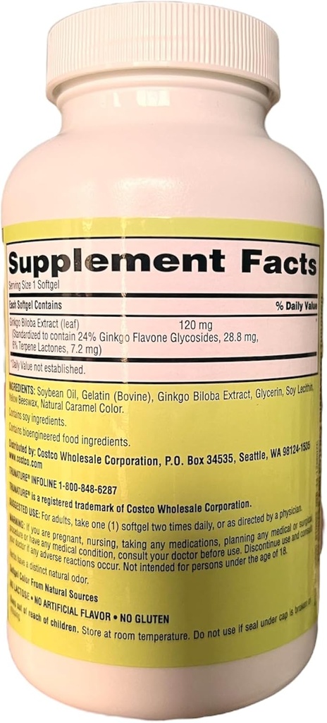 Gingko Bilba TRU Nature 120mg 340 softgel 1 Pack