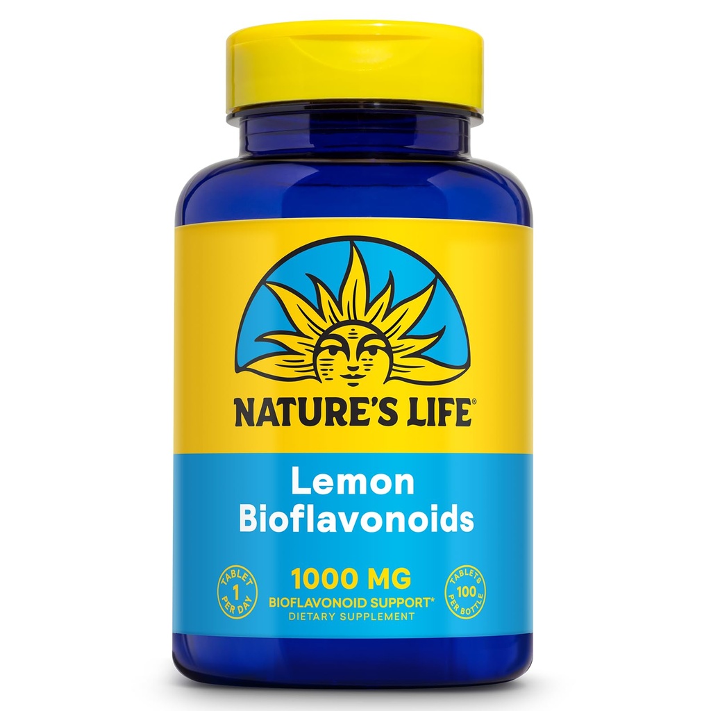 Hidup Lemon Bioflavonoid Alam 1000mg - Citrus Bioflavonoid Tambahan dengan Hesperidin dan Rutin - Antioksidan Cellular Dukungan, Vitamin C Absorpsi - Jaminan 60 Hari, 100 Serv, 100 Tablet