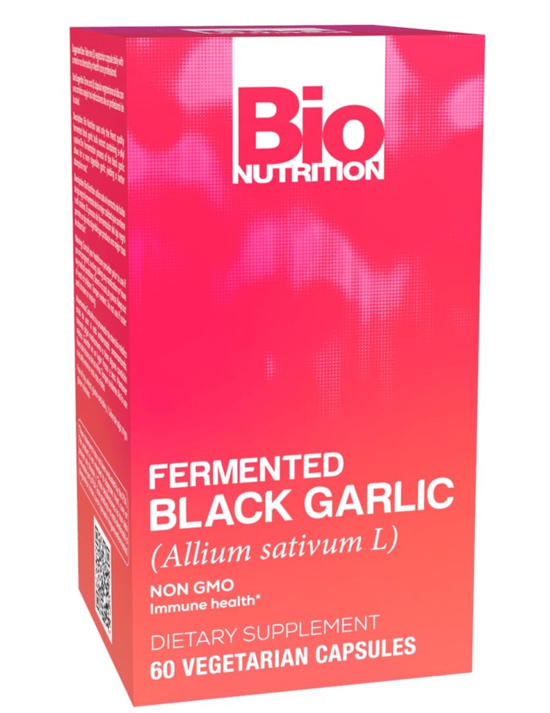 Bio Nutrition Ferted Black Garlic - 60 Vegetarian Capsules Pack of 1