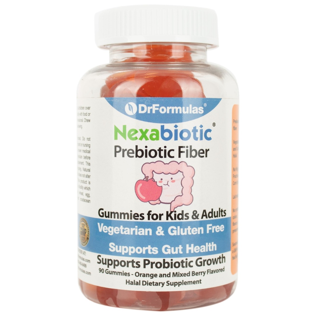 DFormulas Nexbiotic Prebiotic Fiber Gummies Suplement for Kids Constipation Relief 124; Anak-anak & Anak-anak Stool Softtener untuk Traffles Sehat, Halal, Vegetarian, Gluten Free, 30- Day Supply