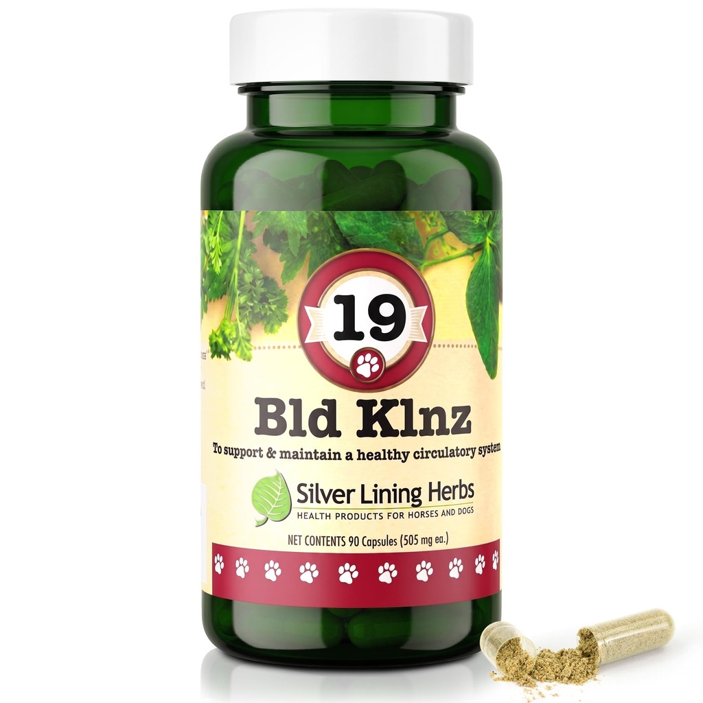 Silver Lining Herbs 19 BLD KINz - Herbal Dukungan untuk Normal Canine Blood Vault - Membantu Mempertahankan Dog 's Normal Blood Cell dan Sistem Sirculasi Kesehatan - Natural Canine Kesehatan Dukungan - 90 Kapsul