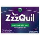 Vicks ZzzQuil, Nighttime Sleep Aid Liquicaps, 25 mg Diphenhydramine HCI, No.1 Sleep-Aid Brand, Non-Habit Forming, Fall Asleep Fast, 24 Count