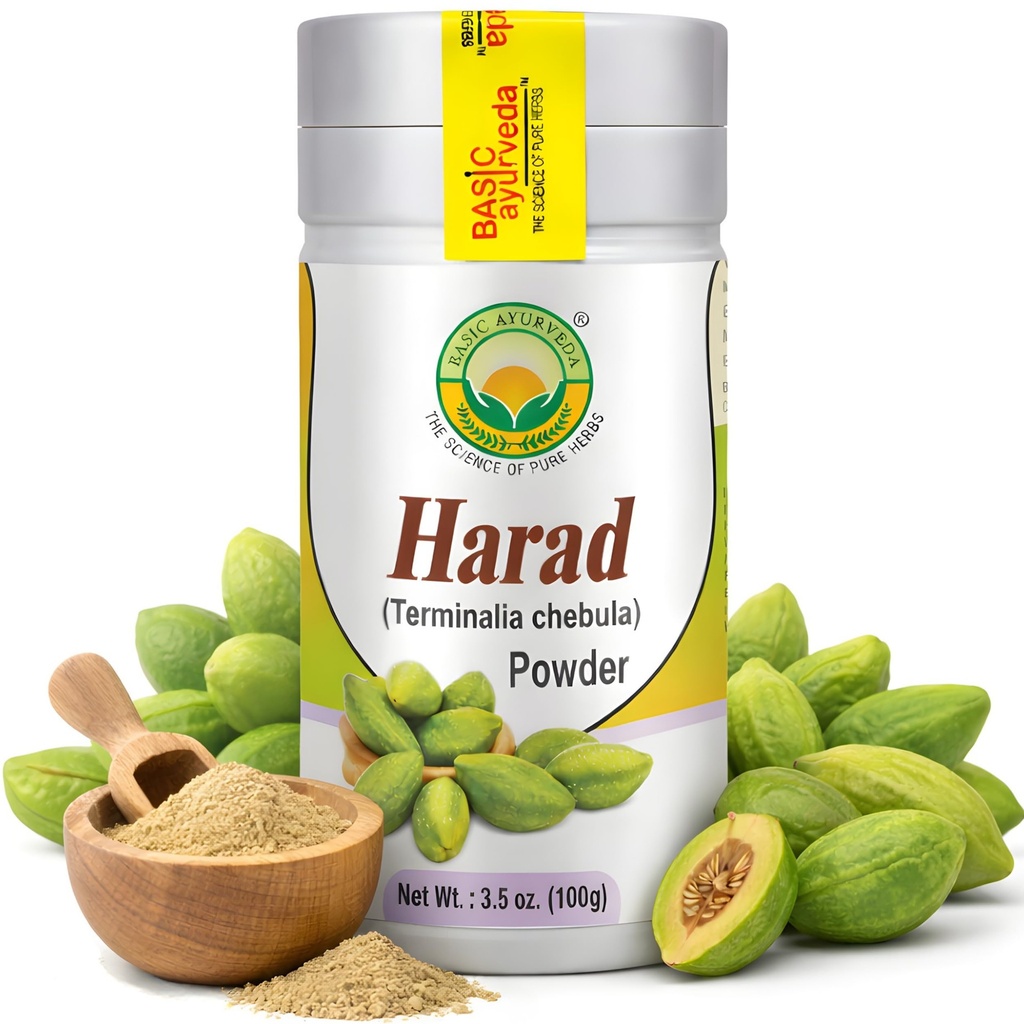 BASIC AYURVEDA Haritaki powder 124; 3.53 Oz (100g) 124; Powder Organic Harad untuk Traffic Sehat 124; Alam Terminalia Chebula