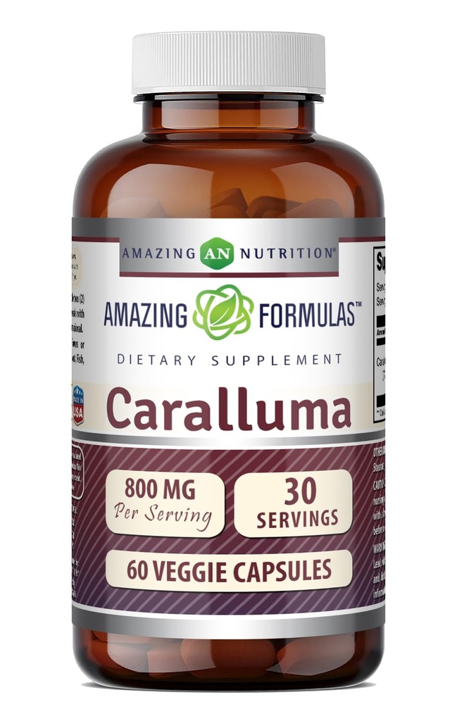 Amazing Formulas Caralluma Suplemen 12.4; 800 Mg Per Serving 14; 60 Vevgie Capsules 14; Non-GMO 124; Gluten-Free 124; Dibuat di USA
