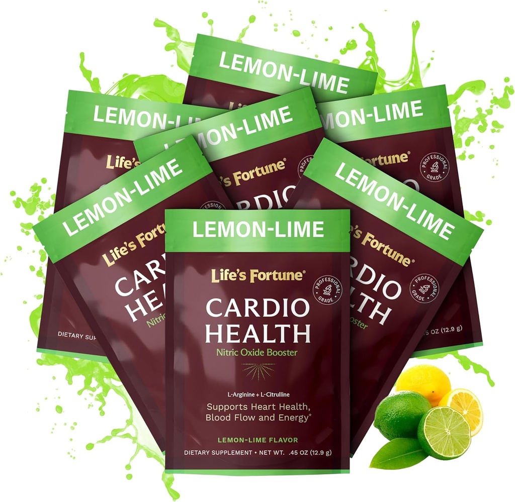Fortune L Arginine L Citrulline Suplemen - Powder Potency Tinggi Nitric Oxide Tambahan Booster dengan Lime Flavor alami Lemon, 7 Pelayan (Paket 1)