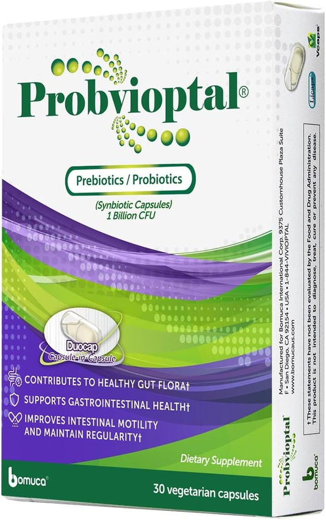 Probvioptal, 30 Capsules (330 Unit), Problem & Prepotik, Duocap, 1 Milyar CFU, Gluten Free
