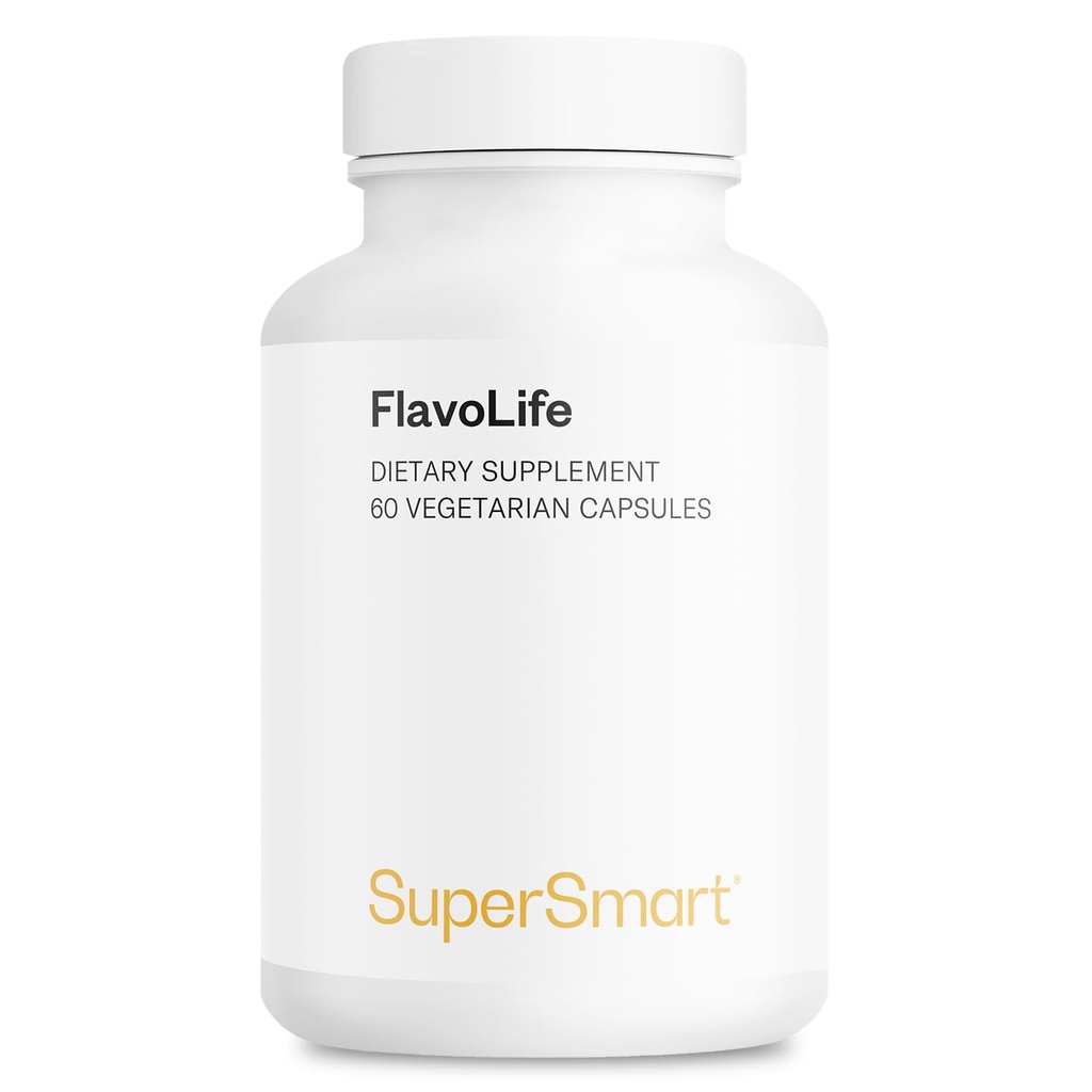 Supersmart FlavoLife (Flavonoid Complex Suplement) - dengan Luteolin, Myricetin, Fisetin, Rutin, Quercetin, EGCG, Apigenin, Hesperin 124; Non-GMO & Gluten Free - 60 Vegetarian Capsules
