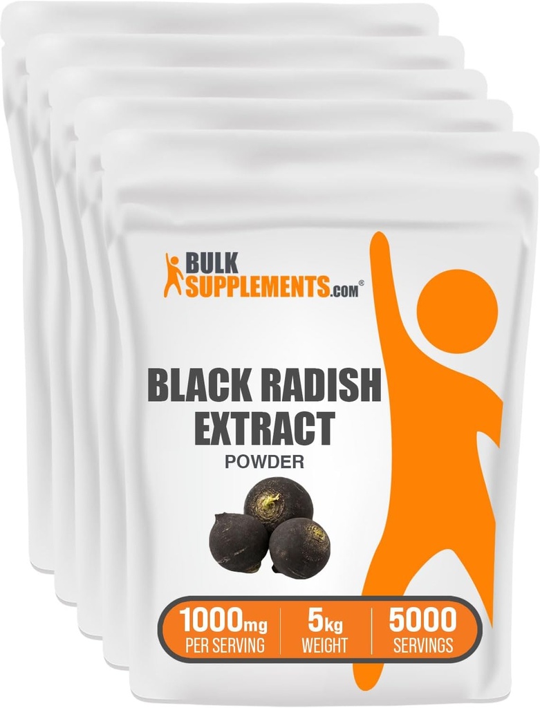 BelokSuplements.com Black Radish Extract Powder - Dukungan Hati - Ekstrak Black Radish Spanyol - Tambahan Hati - Suplemen Herbal untuk Kesehatan Hati dan Digetical (5 Kilogram - 11 Ibs)