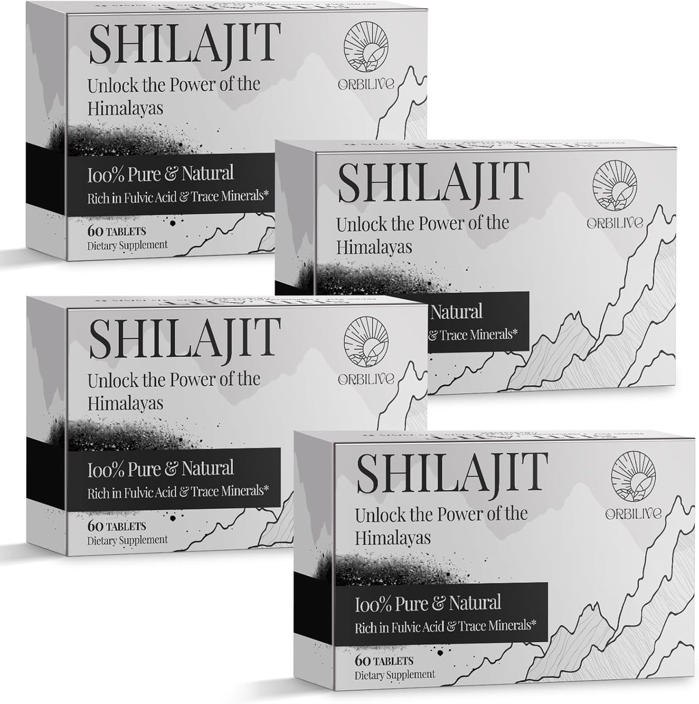 30.000 MG Shilajit Tablet, 100% Shilajit Pure, Himalaya Organik, Shilajit untuk Pria dan Wanita Kaya di Fulvic Acid & 85 + Telusuri Mineral, Suplemen Energi & Sistem Imune, 240 Cacah