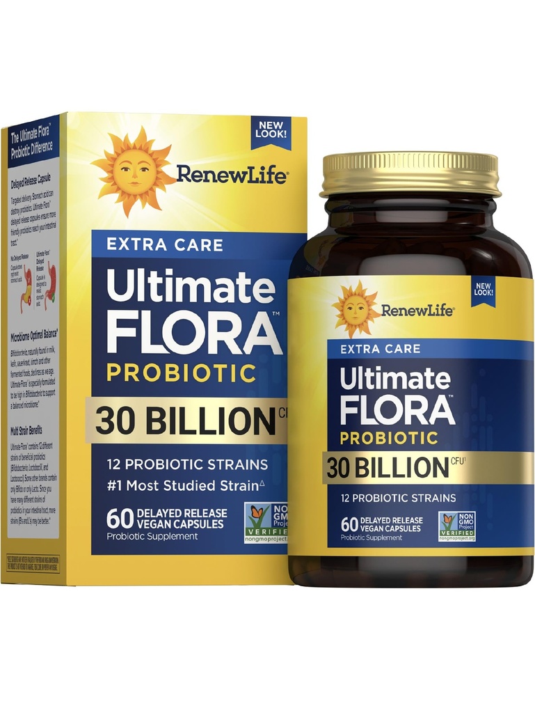 Renew Life Extra Care Ultimate FLORA Probiotic, 60 kapsul