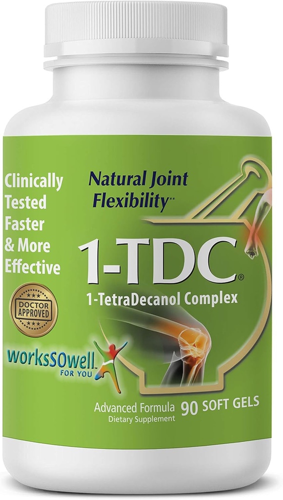 1Tdc Joint & Muscle Health 90 Soft Gels Formulate To provide Complete Body Relief Enhanced With 1Tetradecanol Complex To Provive Natural Joint Flexibility Safe & Effective