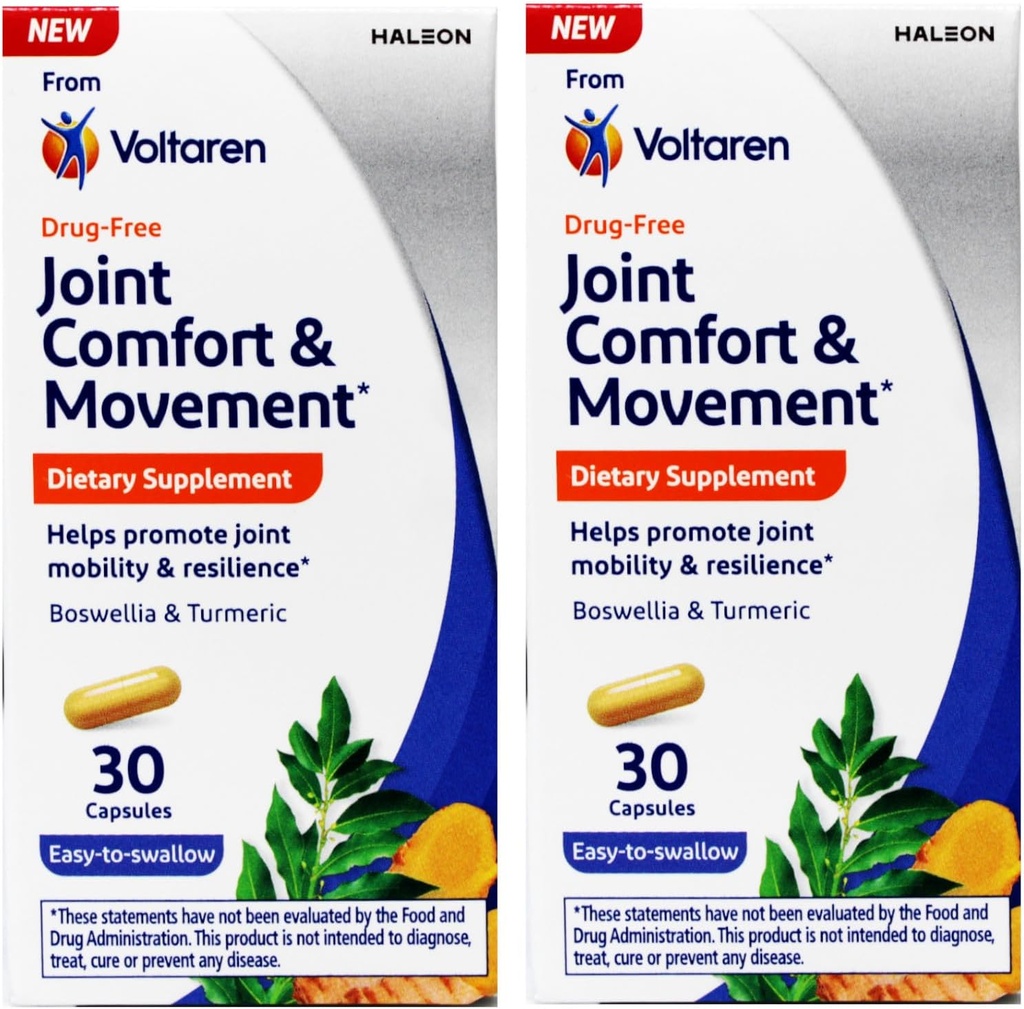 Voltaren Joint Comfort & Movement, Dietary Supplement, Easy to Swallow, 30 Count (Paket 2)