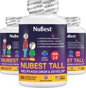 NUBest Tall Kids - Multivitamin & Minerals for Age 2 sampai 9 - Bone Strongity & Immunity Support - Helling Kids, Toddlers Heally - Animal Shape - 180 Chewable Berry Tablet 12.4; 3 Bulan Supply