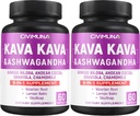 Kava Capsules dengan Kava, Ginkgo, Ashwagandha dan More - 120 Capsules untuk 4 Bulan Supply (Paket 2)