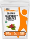 BulkSupplements.com Organic Raspberry Extract Powder - dari Raspberry Fruit, Antioksidant Source, Herbal Suplemen - Gluten Bebas, 1kg (2.2 lbs) (Paket 1)