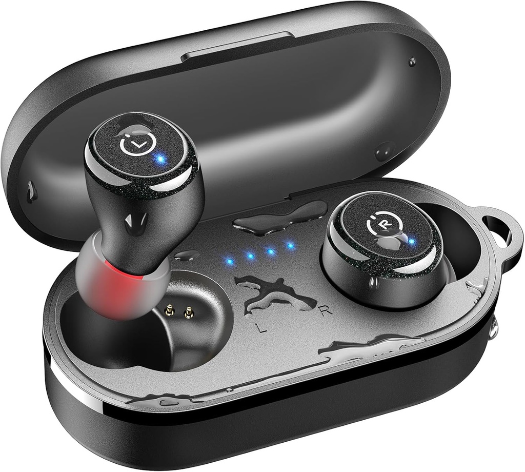 TOZO T10 Wiseless Earbuds Bluetooth 5.3 Headphone, App Customize EQ, Ergonomic Design, 55H Playtime, Wireless Charging Case, IPX8 Waterproof Sound in- Ear Headset, 2025 New Version