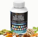 Sea Moss 3000mg Black Seed Oil 2000mg Ashwagandha 10000mg Turmeric 1000mg Bladderwrack 10000mg Burdock