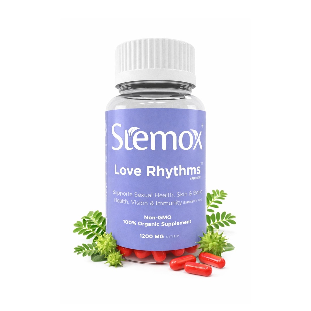 Rhythms L-Arginine 500MG & Tribulus Terstris untuk Pria - Stamina & Vitalitas Dukungan - Non- GMO, 100% Suplemen Organik untuk Pria - Gaya Hidup Aktif & Kelahiran Fisik - 60 Kapsul