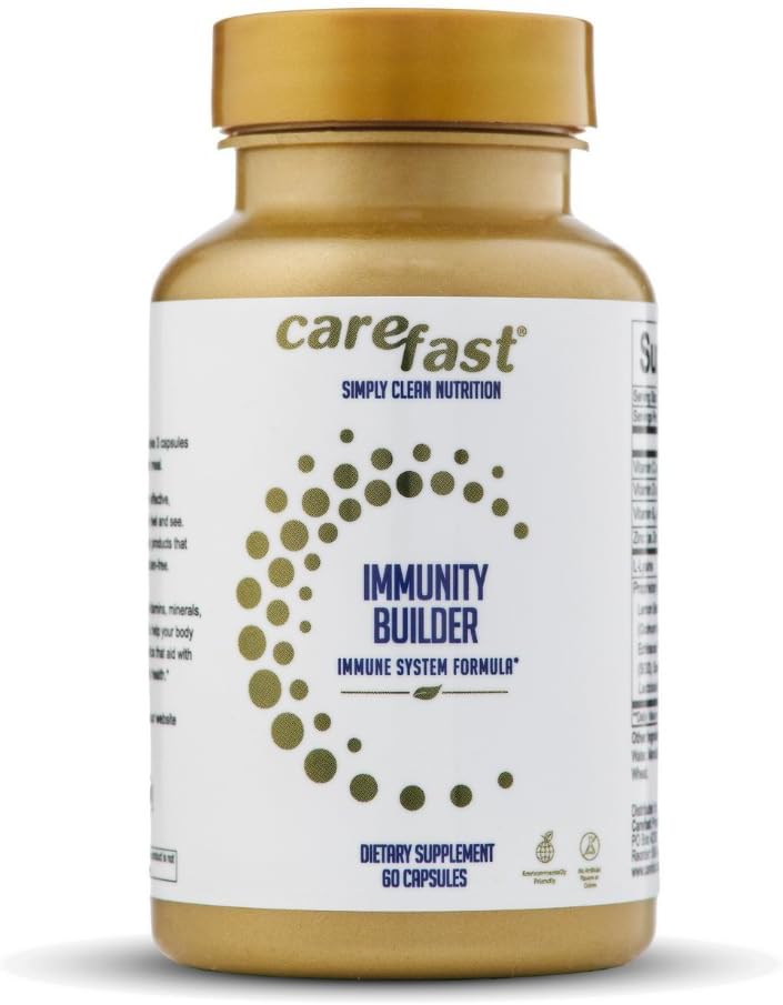 Suplemen Pembangunan Imunitas - 60 Natural Vegan Kapsul - Vitamin C, B6, D, Elderberry Extract & Zinc - Imune System Dukung Booster untuk Pria, Perempuan, Seniors