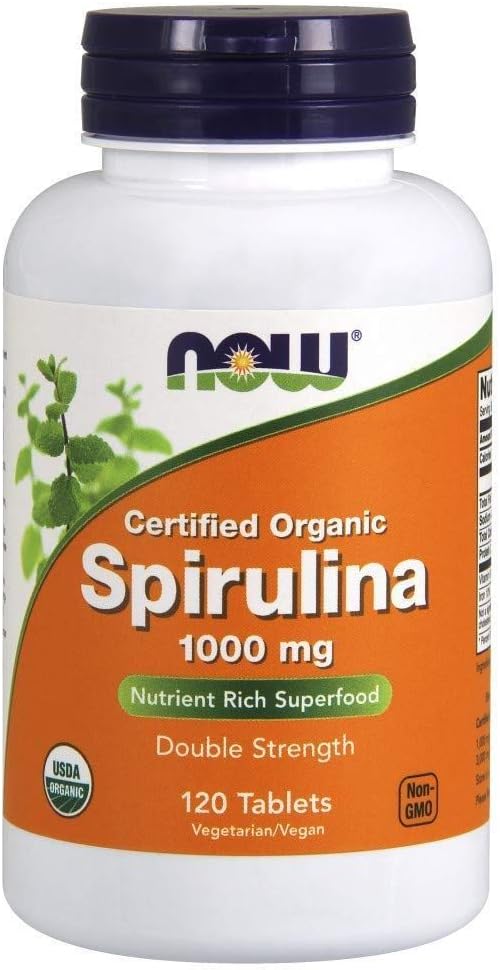Sekarang Foods - Tersertifikat Organik, Spirulina, 1000 mg, 120 tablet