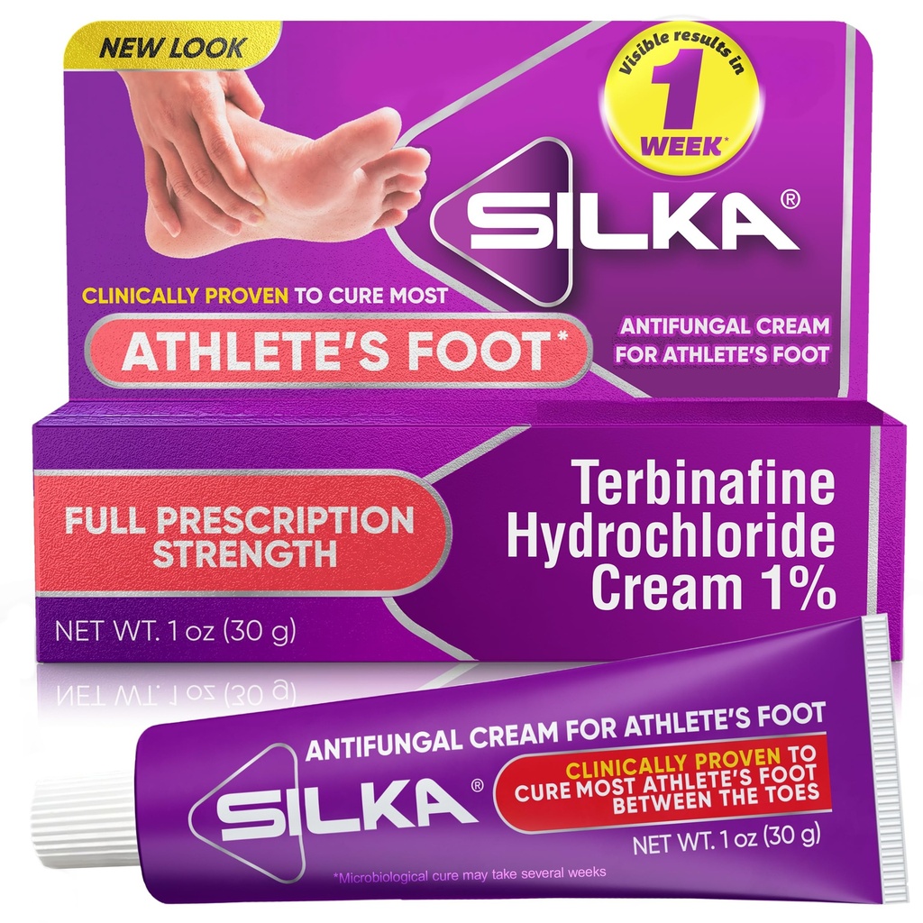 SlKA Anti-Fungal Cream, Clinical Anti- Fungus Foot Treatment, Jock Itch & Ringworm Remedy, Maximum, Fate-Acting Relief from Itching & Burning, 1 Oz