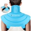 Comfytemter Ice Pack untuk Neck Shoulders Pain Relief dengan Straps, Bisa digunakan kembali Bubung Es Gel Shoulder, Terapi Fisik Kompresi Dingin untuk Injuries Servikal (S)