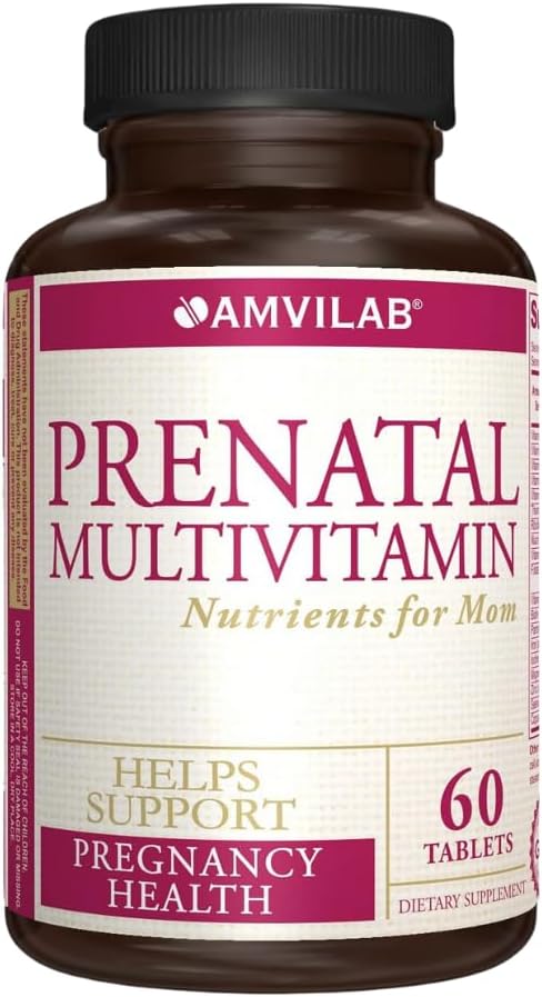 Prenatal Multivitamin - Membantu Prementy Pregnancy Health - Mendukung Pembangunan Sistem Imunitas & Fetal - Nuklai Esculity untuk Ibu & Baby - Aman Formula - Tambahan Diet - 60 Tablet
