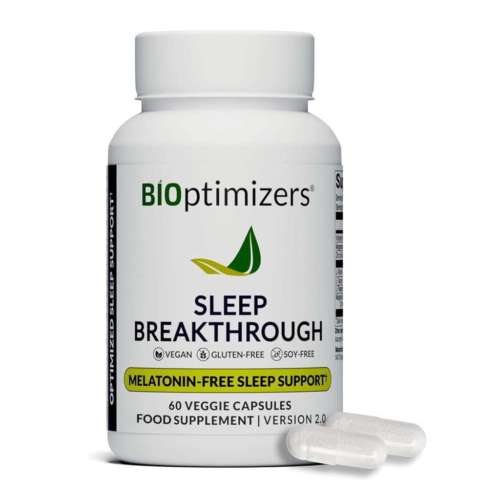 BIOptimizers SleakBreakthrough Kapsul - Suplemen Dukungan Alam 124; Caling Relief Aid untuk Dewasa 124; Non- Habit Membentuk 124; 60 Capsules
